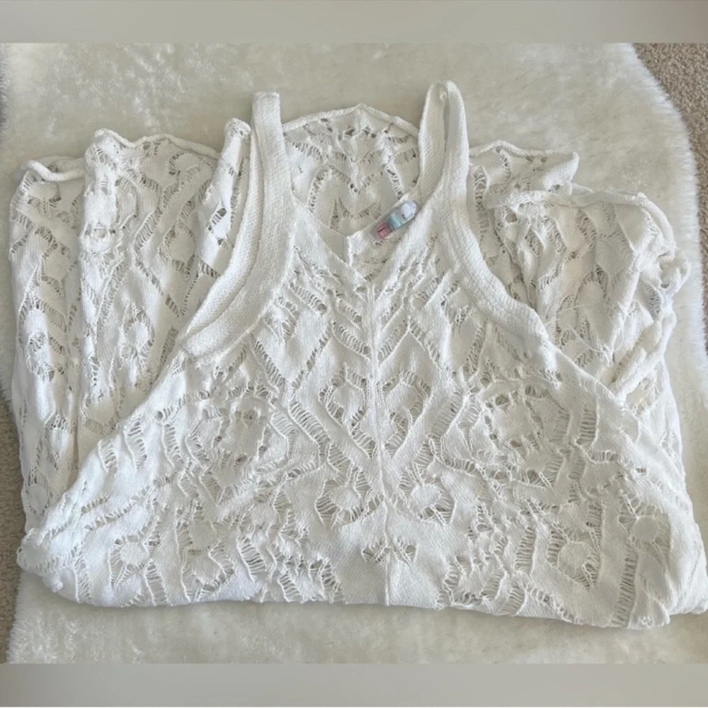 Free People Bianca Fauxchet Midi Beach Dress Coverup - Picture 8 of 15